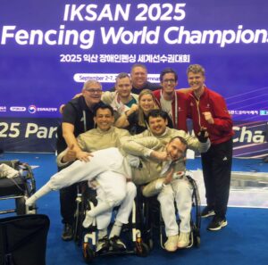 Das deutsche Team im Rollstuhlfechten